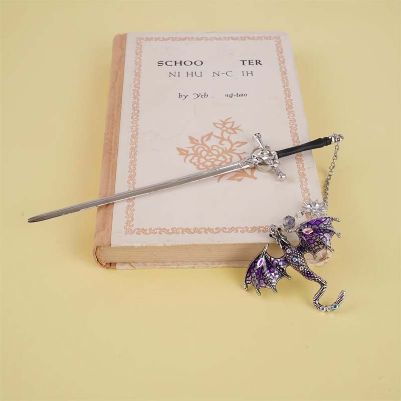 Customized Personalized Dragon Sword Pearl Star Fantasy Bookmark - Canvasgiftco