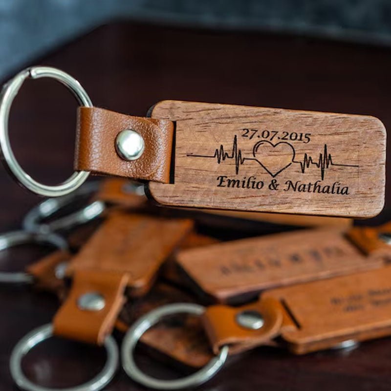 Customized Personalized Wooden Keychain - Canvasgiftco