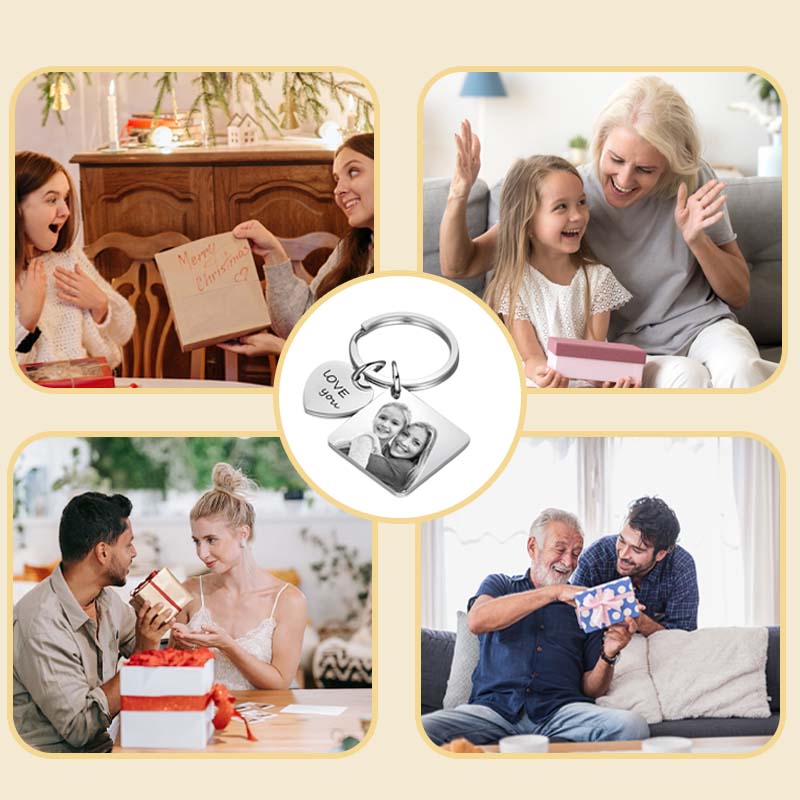 Customized Photo Keychain Photo - Canvasgiftco