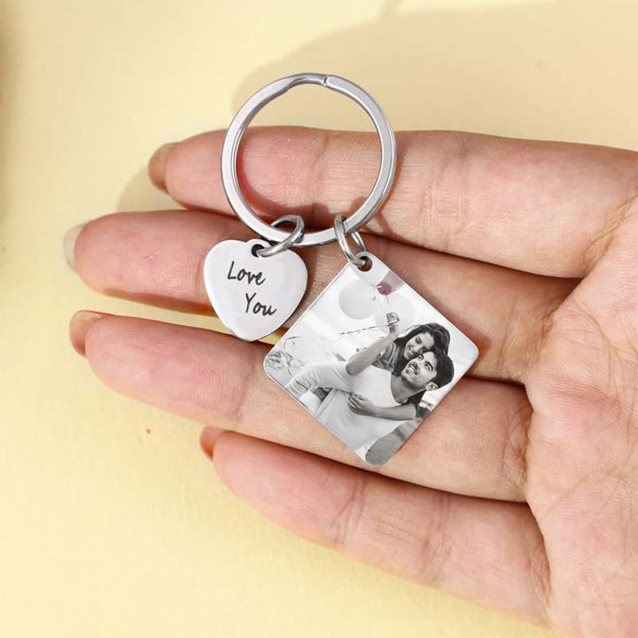 Customized Photo Keychain Photo - Canvasgiftco