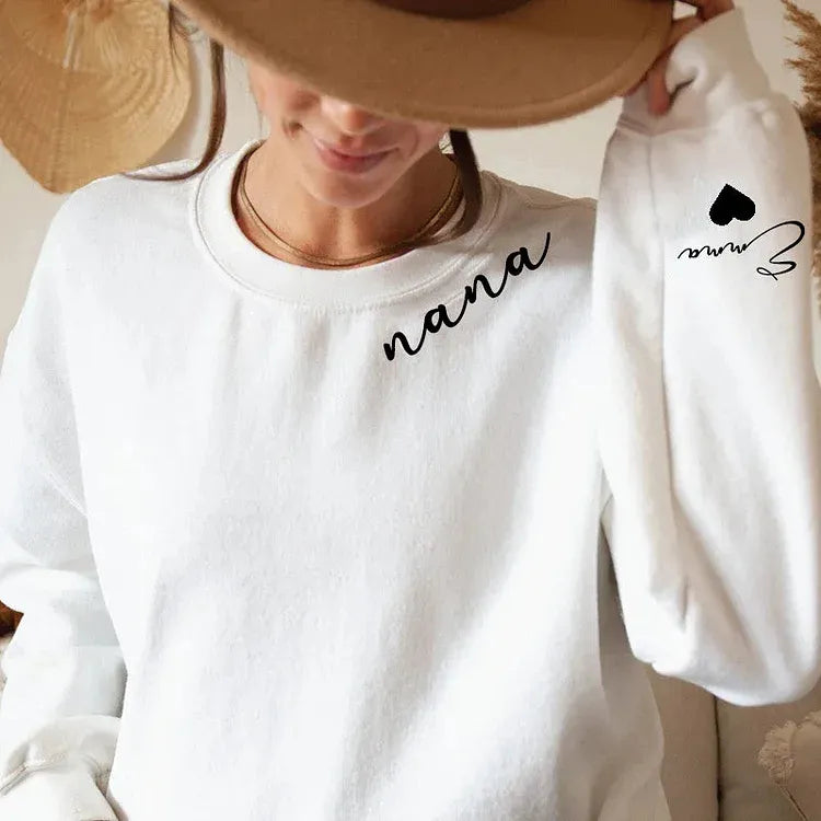 Personalized Mom Embroidered Tees&Sweatshirt