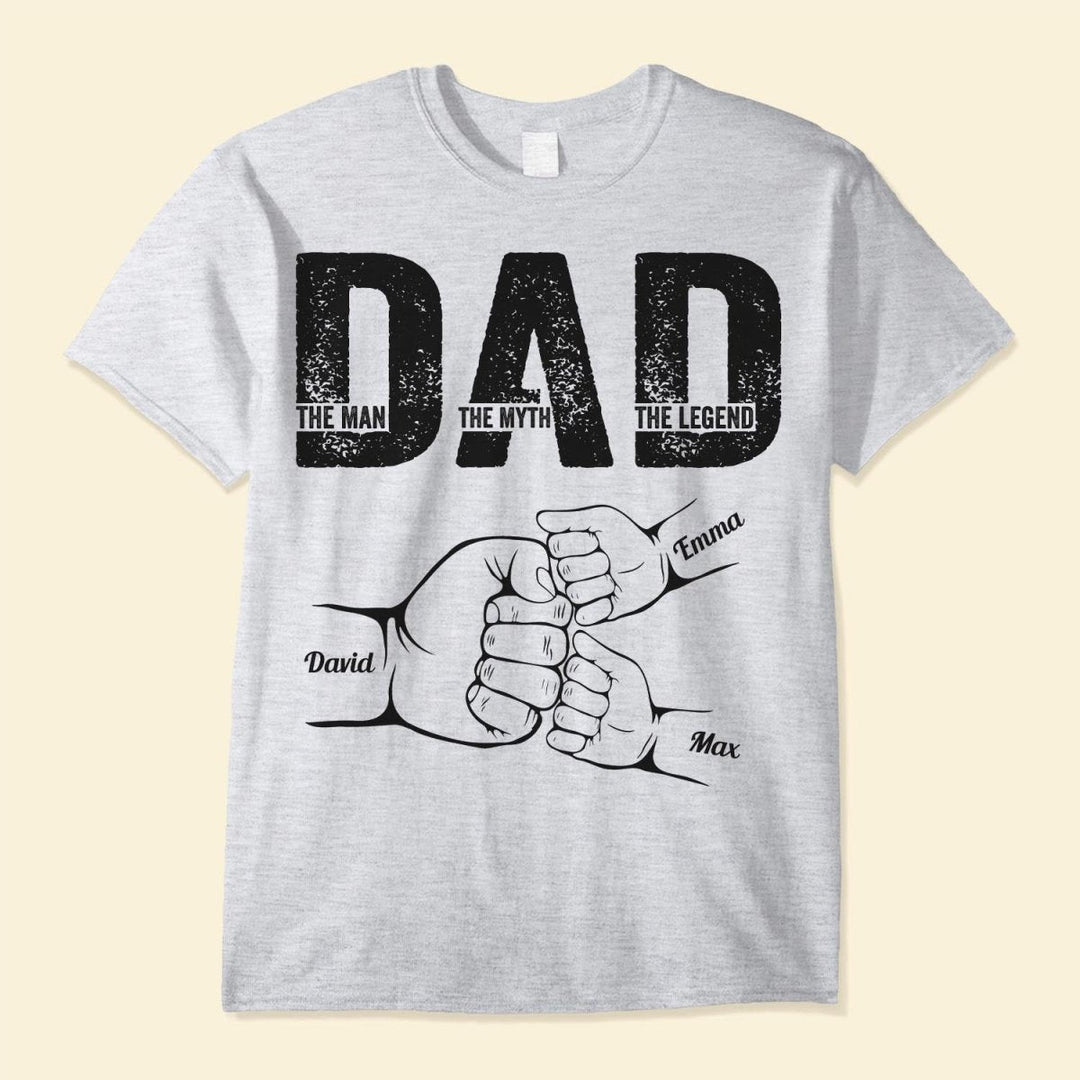 Dad The Man The Myth The Legend - Personalized Shirt Father's Day - Canvasgiftco