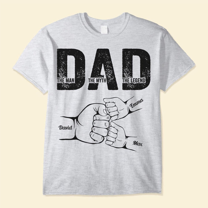 Dad The Man The Myth The Legend - Personalized Shirt Father's Day - Canvasgiftco