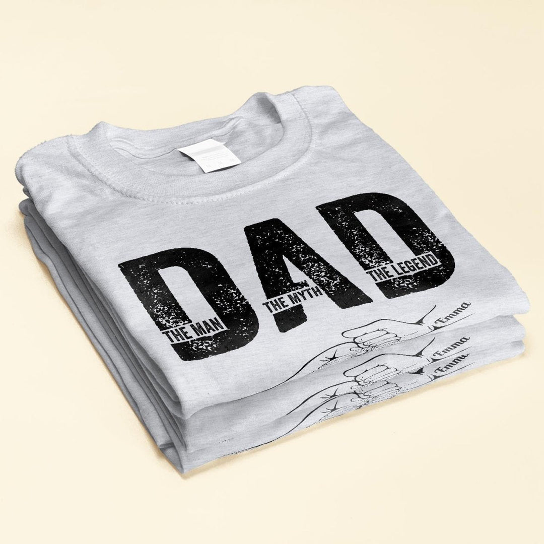 Dad The Man The Myth The Legend - Personalized Shirt Father's Day - Canvasgiftco