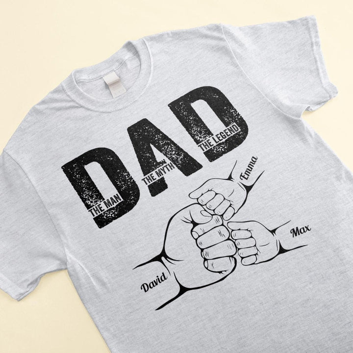 Dad The Man The Myth The Legend - Personalized Shirt Father's Day - Canvasgiftco