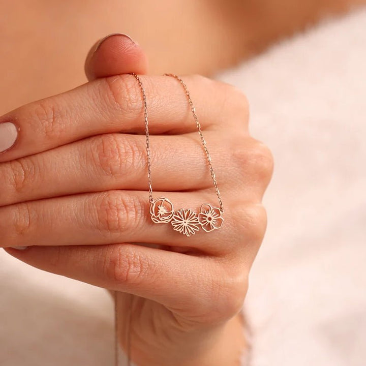Dainty Birth Flower Necklace - Canvasgiftco