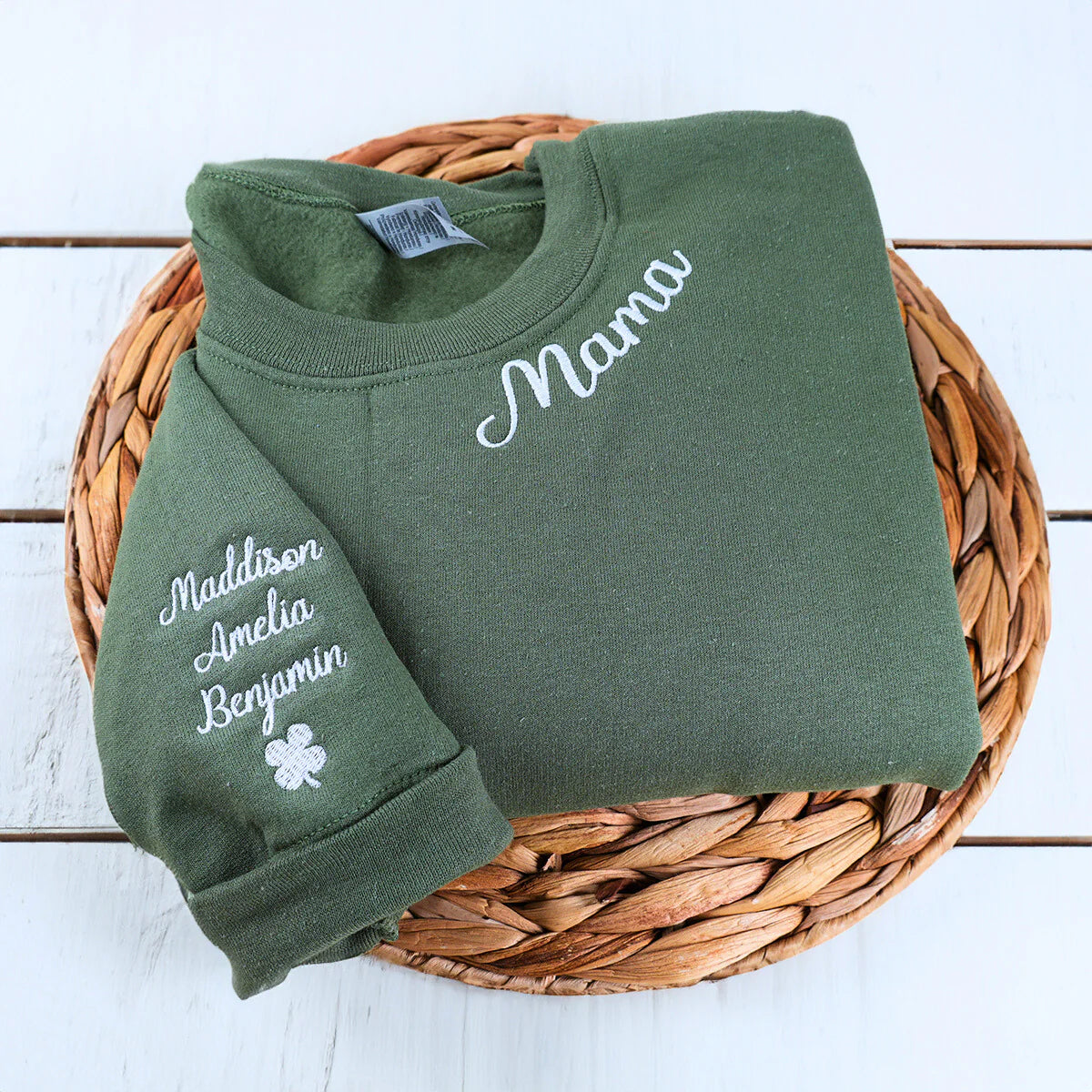 Personalized Mom Embroidered Sweatshirt Hoodie
