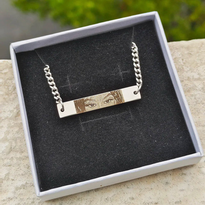 【Engraving】Custom Couple Eyes Necklace - Canvasgiftco