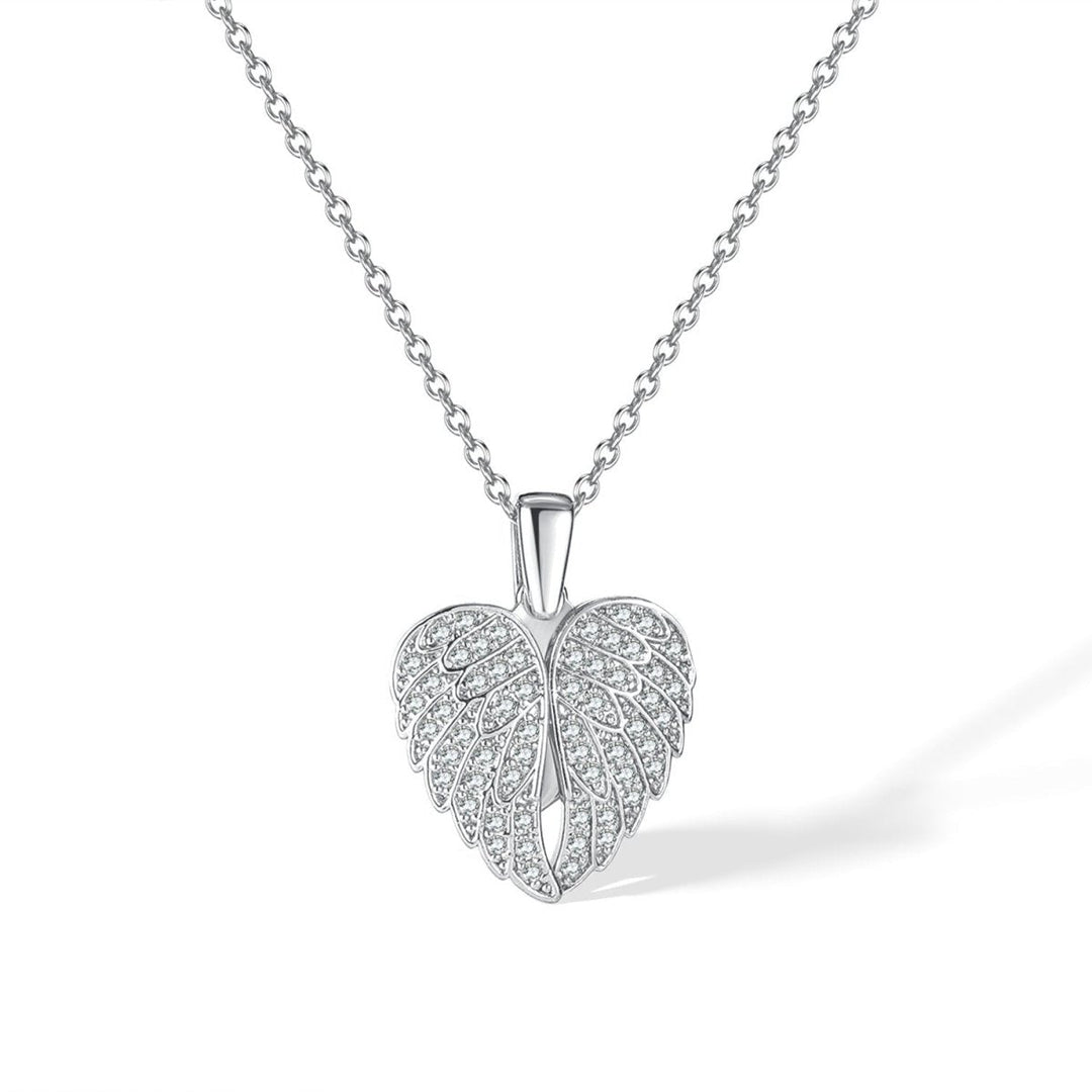 [Eternal Guardian] Angel Wings Memorial Necklace with Hidden Name - Canvasgiftco