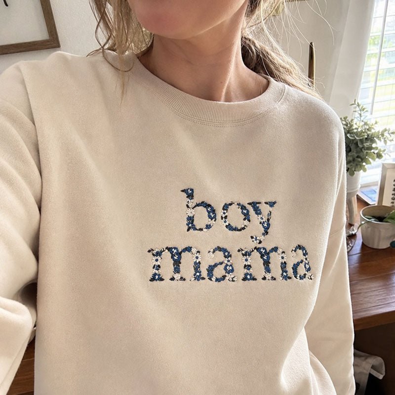 🌸 Everbloom - Embroidered Floral Mama Sweatshirt for Mom & Grandma - Canvasgiftco