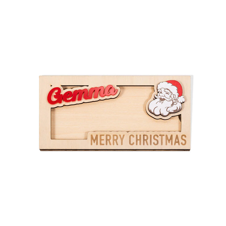 Personalized Christmas Wooden Envelope Money Holder