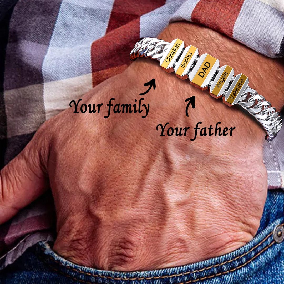 Father's Day Personalized Cuban Chain Bracelet