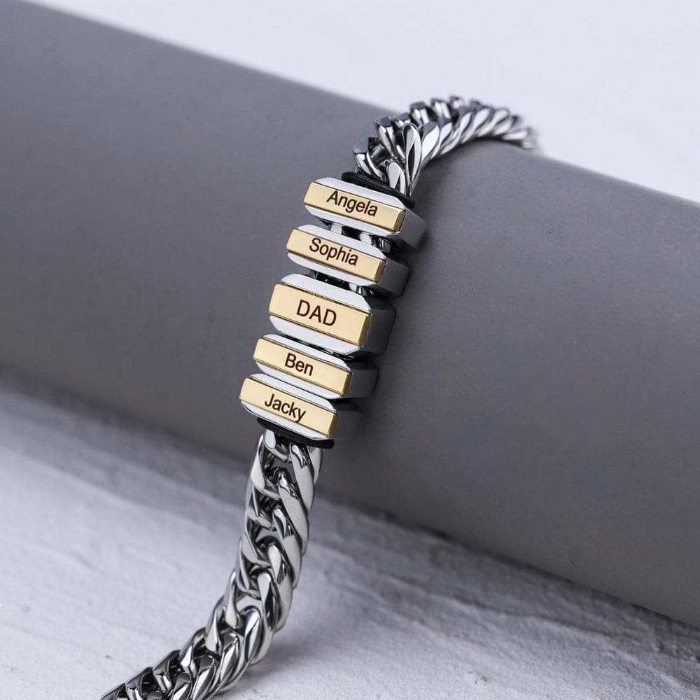 Father's Day Personalized Cuban Chain Bracelet