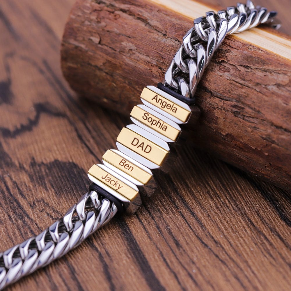 Father's Day Personalized Cuban Chain Bracelet