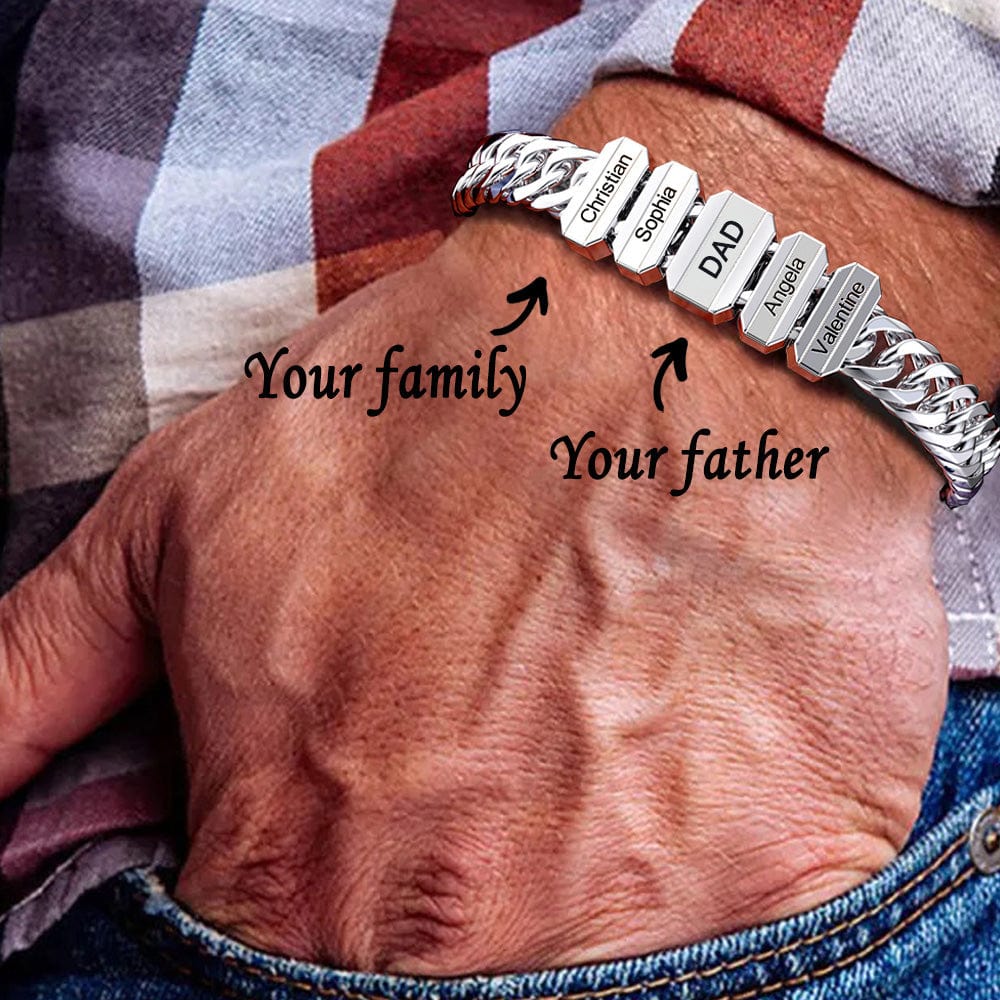 Father's Day Personalized Cuban Chain Bracelet