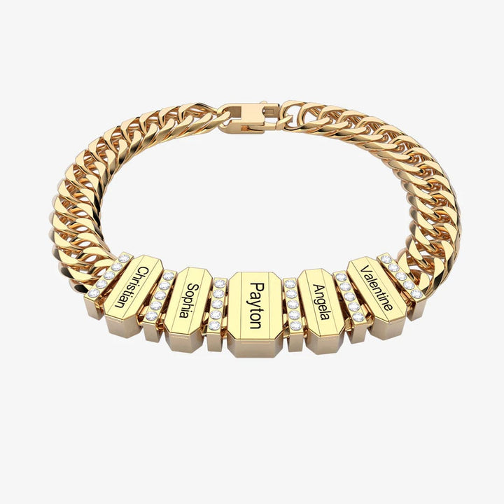 Father's Day Personalized Cuban Chain Bracelet - Canvasgiftco
