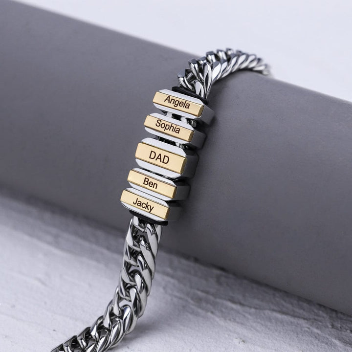 Father's Day Personalized Cuban Chain Bracelet - Canvasgiftco