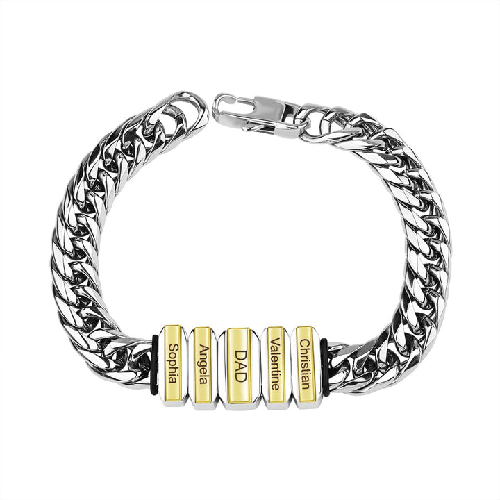Father's Day Personalized Cuban Chain Bracelet - Canvasgiftco