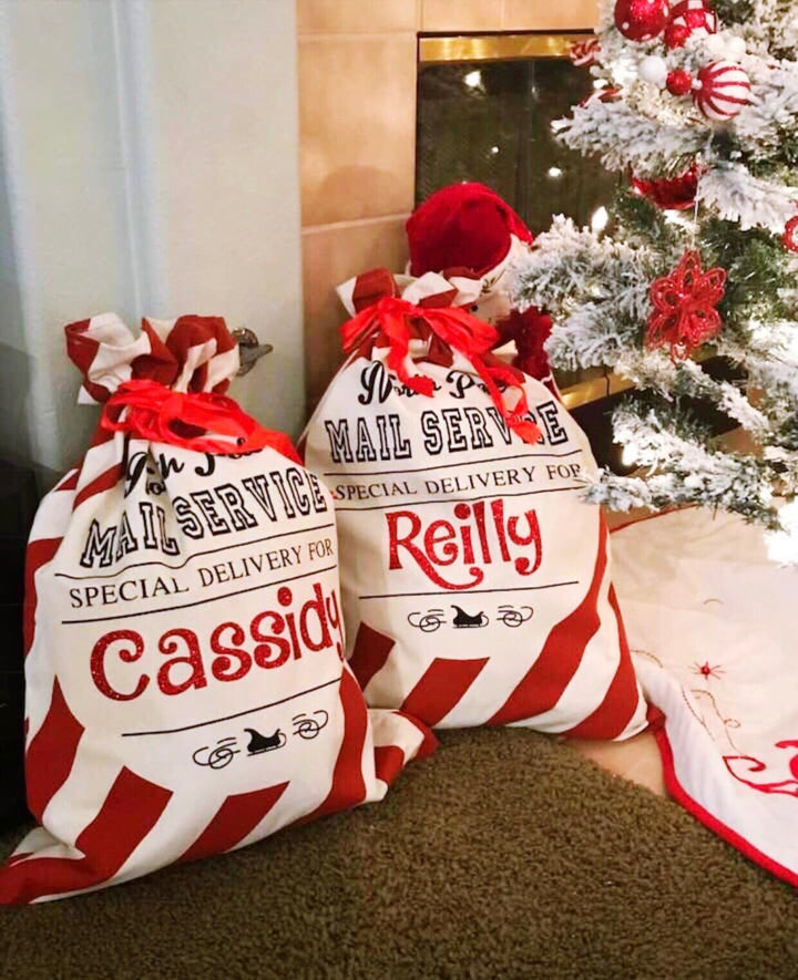 Personalized Name Christmas Gift Bag