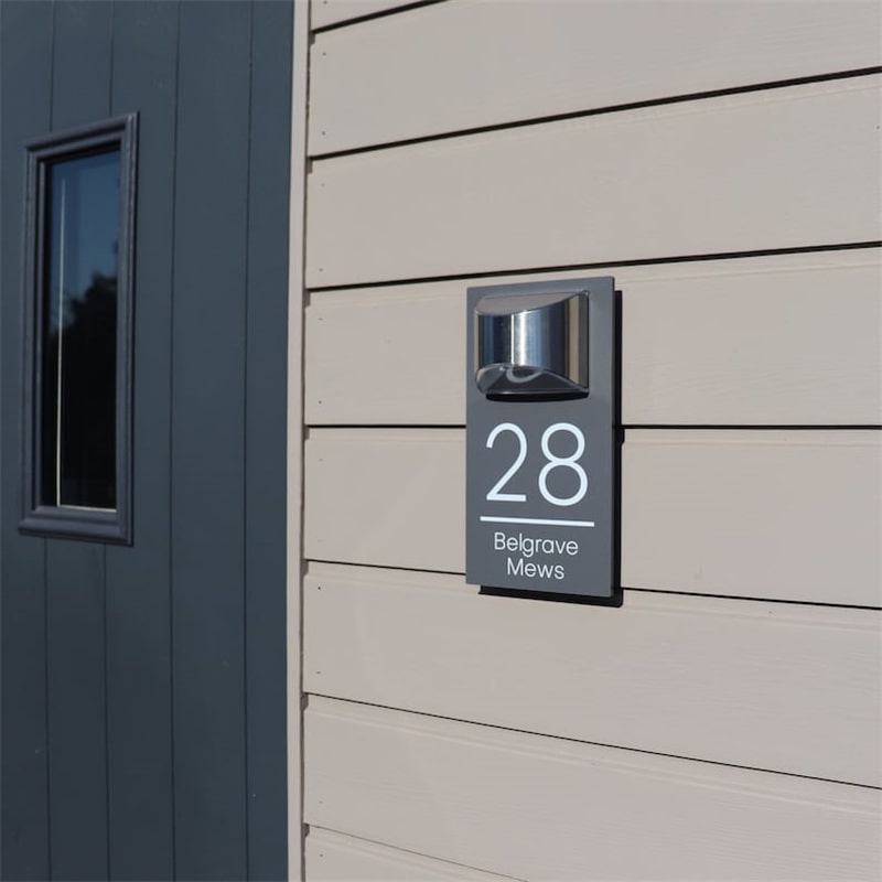 Personalized LED Solar House Number Sign