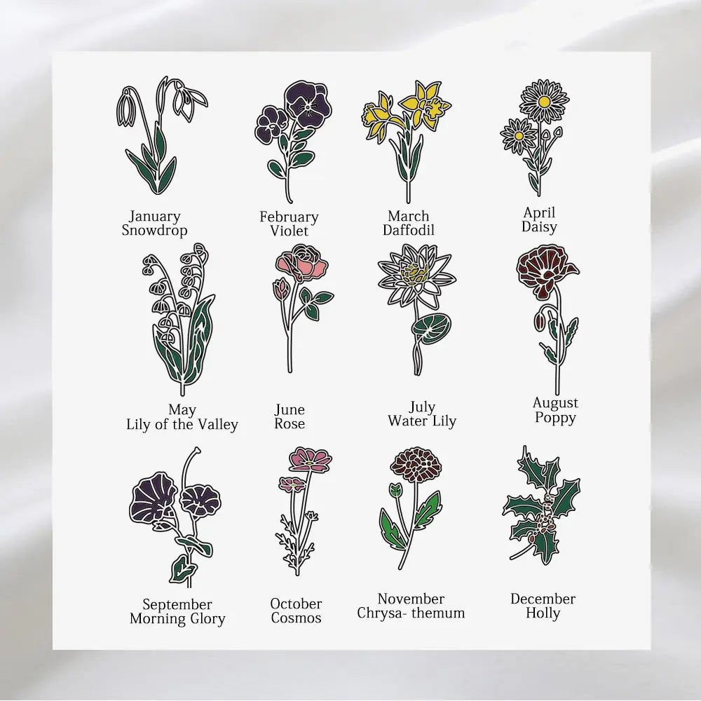 Customized Birthday Flower Name Bookmark