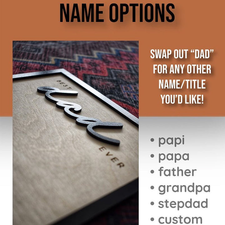 Hands Down Best Dad Ever | Personalized Engraved Wooden Sign | Celebrate Dad with Handprints and Custom Message | Handmade Fathers Day Gift - Canvasgiftco