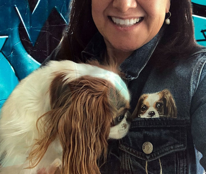 Custom Pet Portrait Denim Jacket