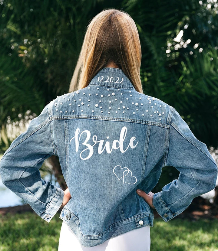 Personalized Wedding Bridal Denim Jacket