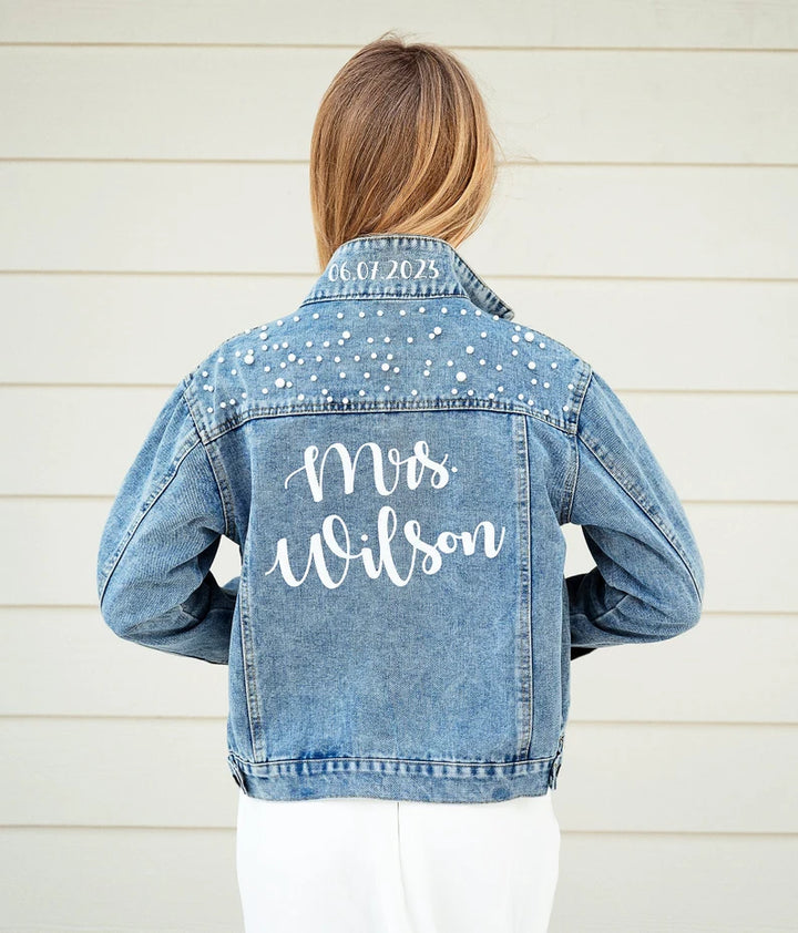 Personalized Wedding Bridal Denim Jacket
