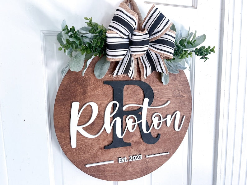 Personalized Wooden Surname Sign