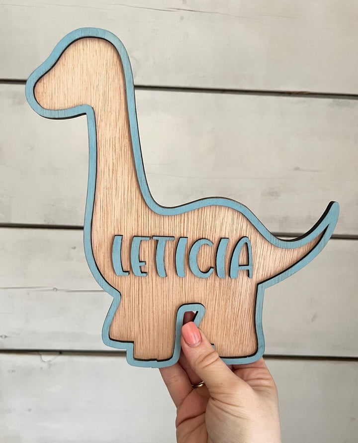 Personalised Dinosaur Door Plates - Kids Bedroom Name Plates