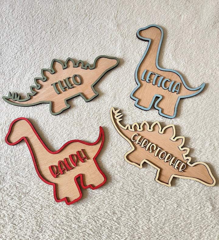 Personalised Dinosaur Door Plates - Kids Bedroom Name Plates