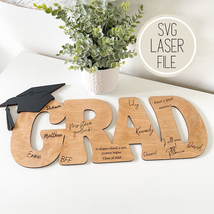 Personalized Graduation Season Name Signature – Custom Signature Stamp & Wall Art