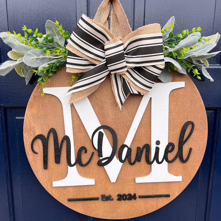 Personalized Wooden Surname Sign