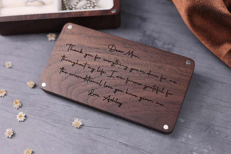 Personalized Wooden Jewelry Box - Birthday/Mother's Day Gift for Her