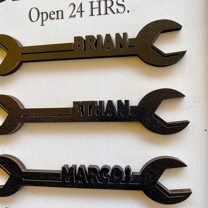 Custom Personalized Garage Wooden Sign - Father's Day Gift