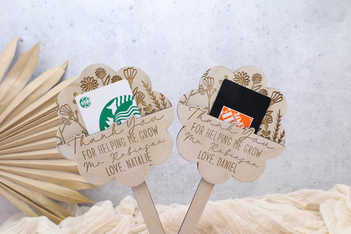 Personalized Teacher Appreciation Card Holder