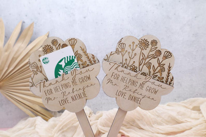 Personalized Teacher Appreciation Card Holder