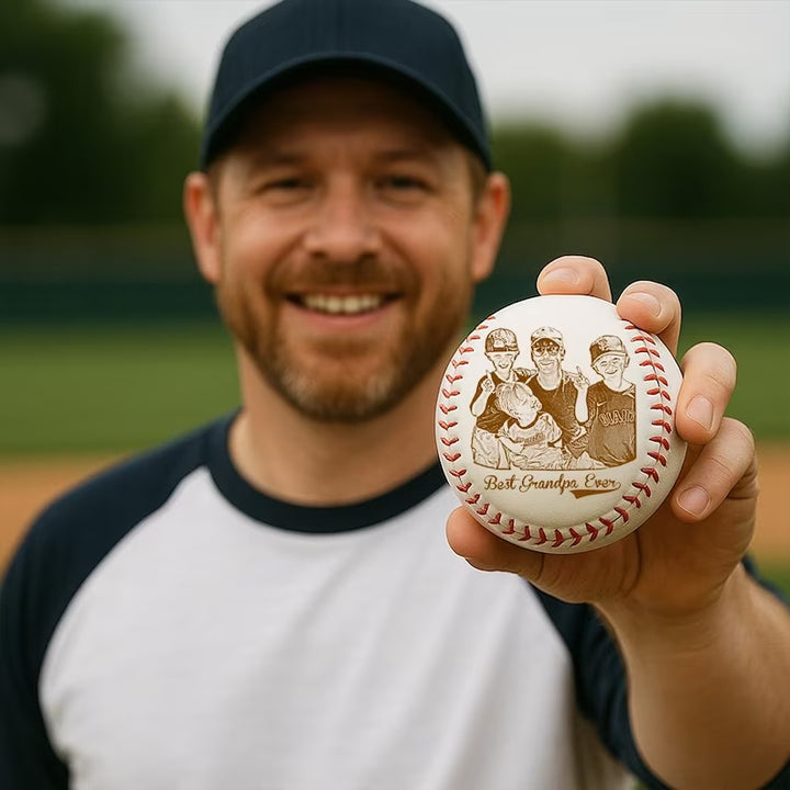 Personalized Father's Day Gift – Engrave Your Favorite Photo on Baseball Balls