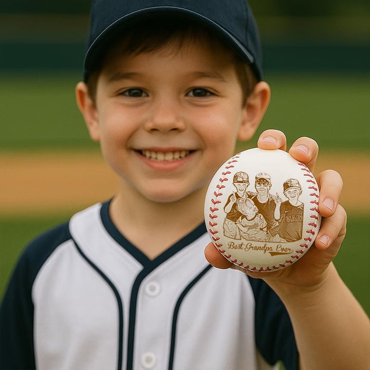 Personalized Father's Day Gift – Engrave Your Favorite Photo on Baseball Balls