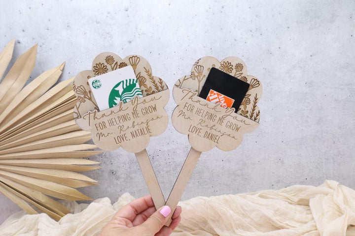 Personalized Teacher Appreciation Card Holder