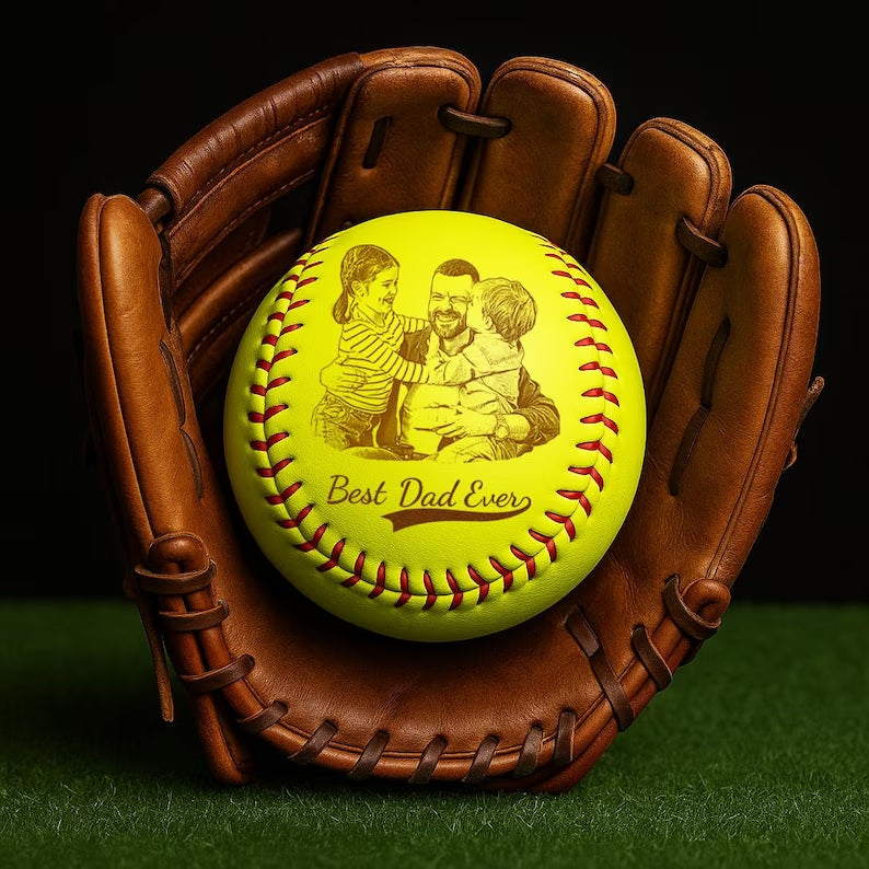 Personalized Father's Day Gift – Engrave Your Favorite Photo on Baseball Balls