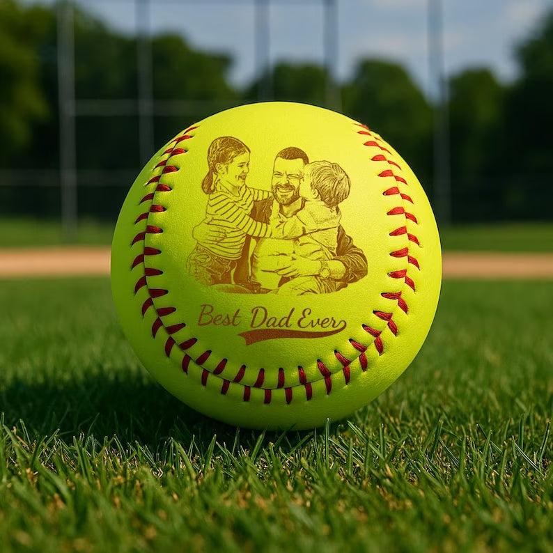 Personalized Father's Day Gift – Engrave Your Favorite Photo on Baseball Balls