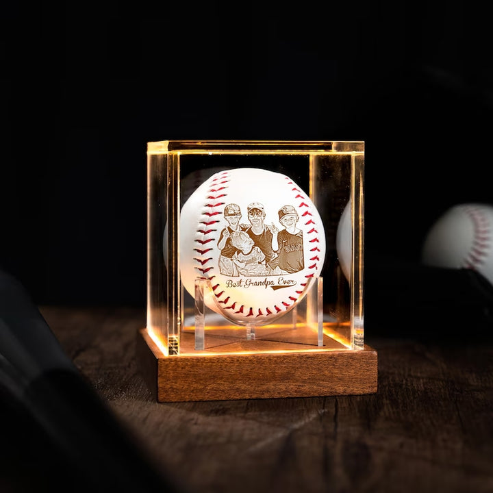 Personalized Father's Day Gift – Engrave Your Favorite Photo on Baseball Balls
