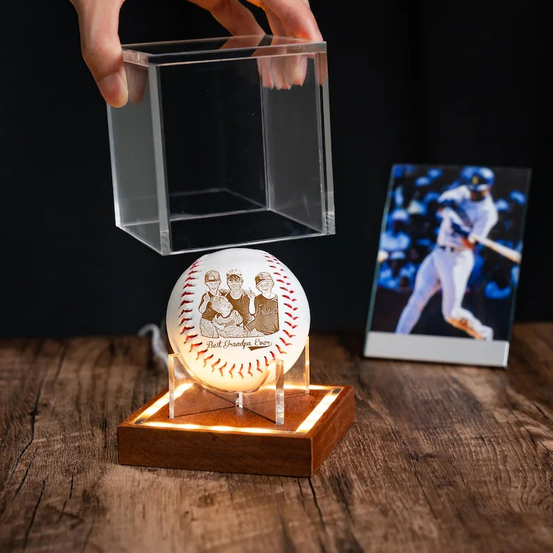 Personalized Father's Day Gift – Engrave Your Favorite Photo on Baseball Balls
