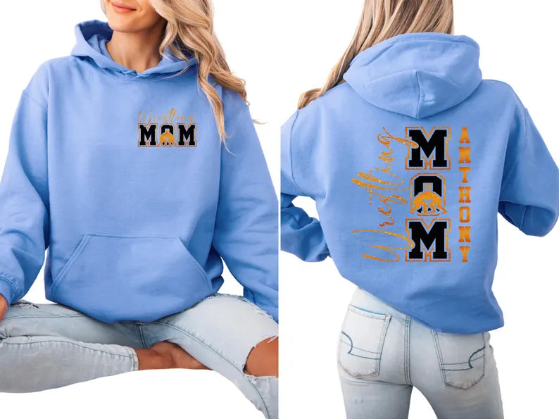 Personalized Glitter Sports Mom Sweatshirt