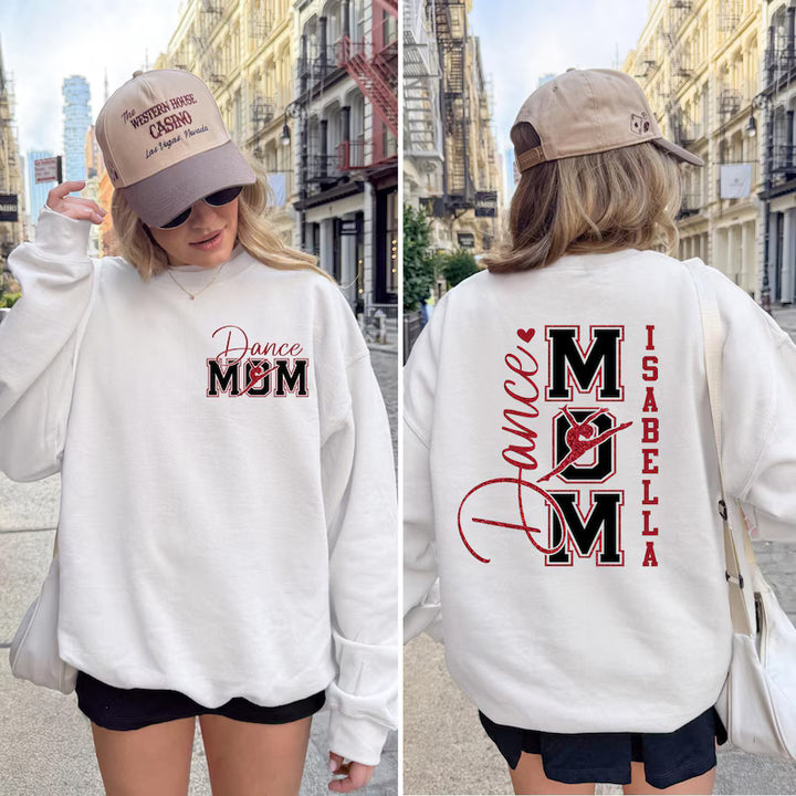 Personalized Glitter Sports Mom Sweatshirt