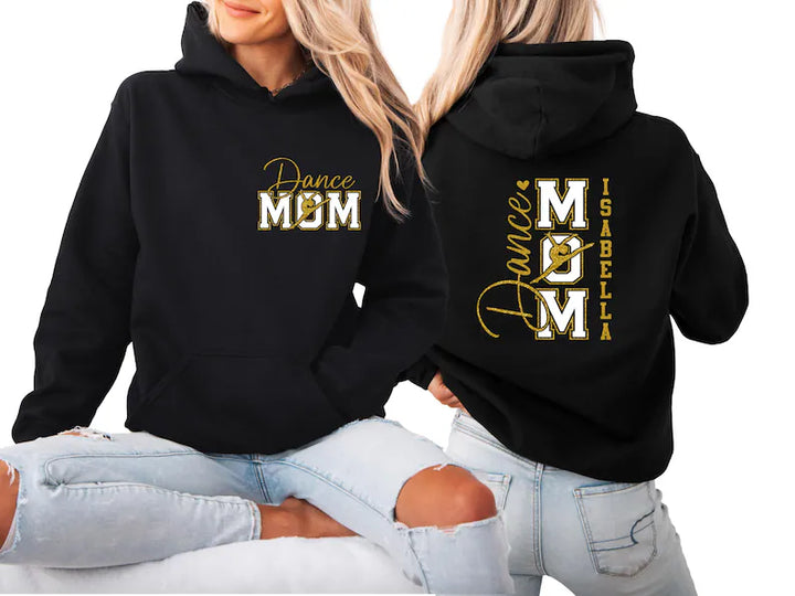 Personalized Dance Mom Glitter Sweatshirt with Dancer Name