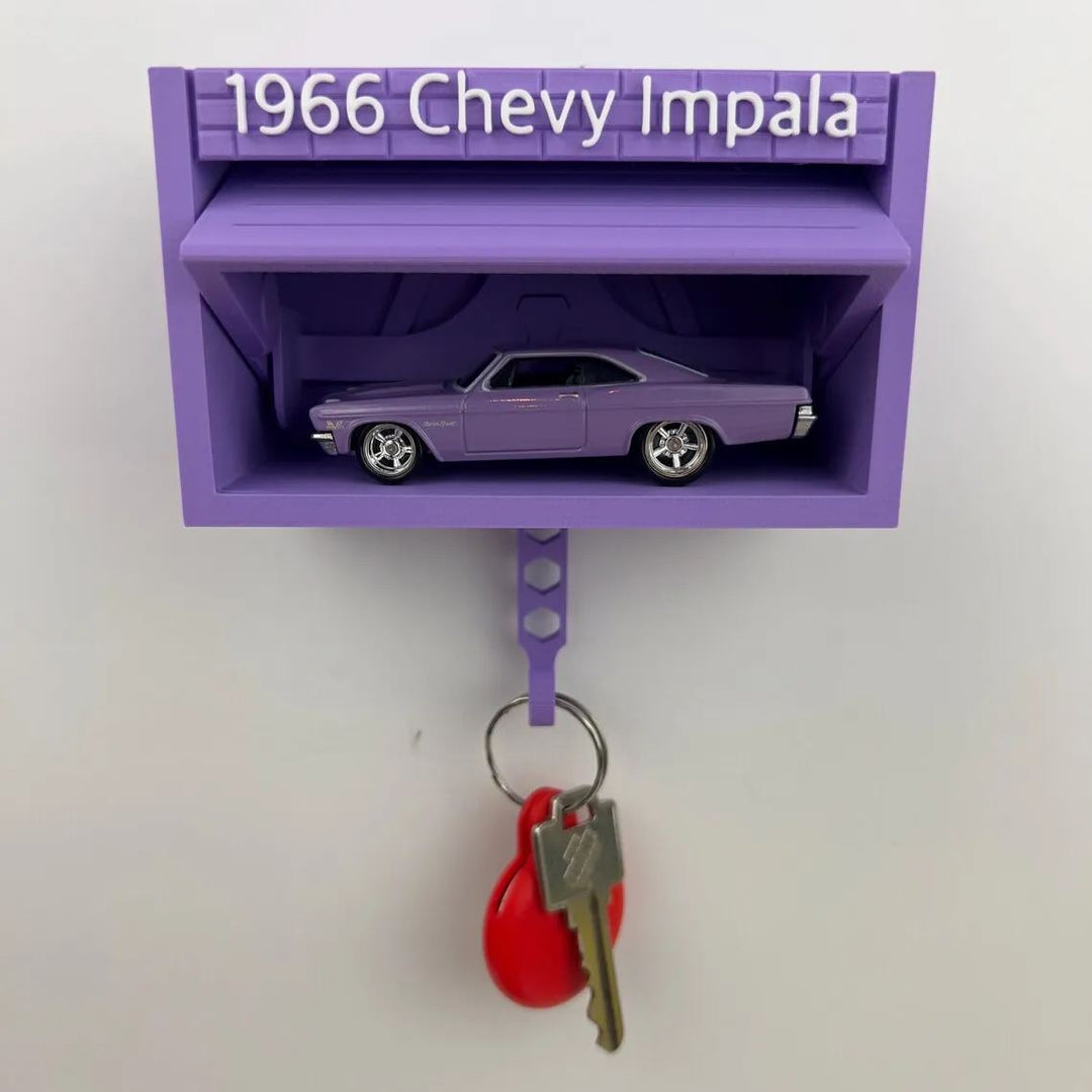 Customised Personalised Mini Garage Key Holder - Includes Car Model
