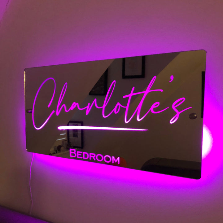 Personalised Name Mirror - Light Up Mirror